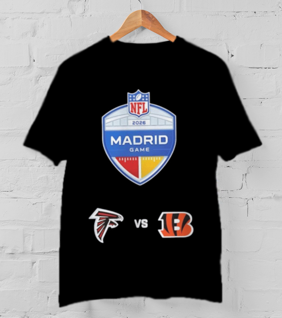 Atlanta Falcons Vs Cincinnati Bengals NFL 2026 Madrid Game Matchup T-Shirt