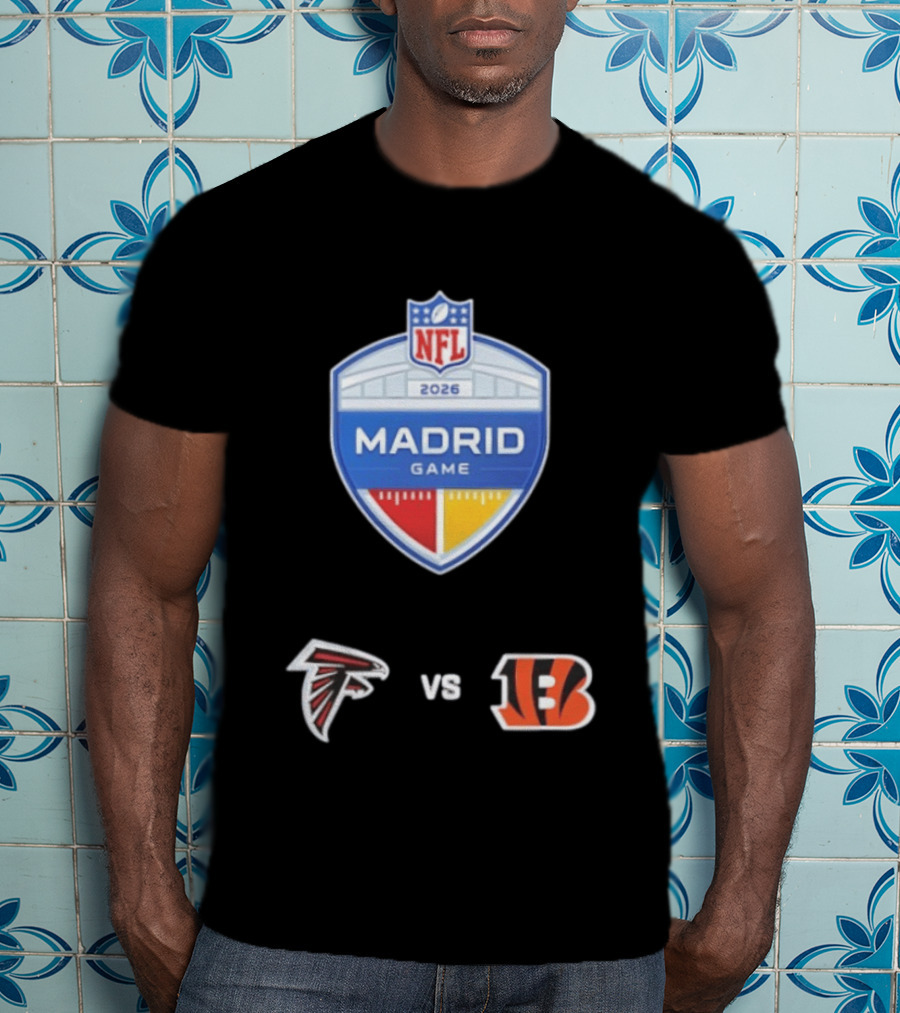 Atlanta Falcons Vs Cincinnati Bengals NFL 2026 Madrid Game Matchup T-Shirt