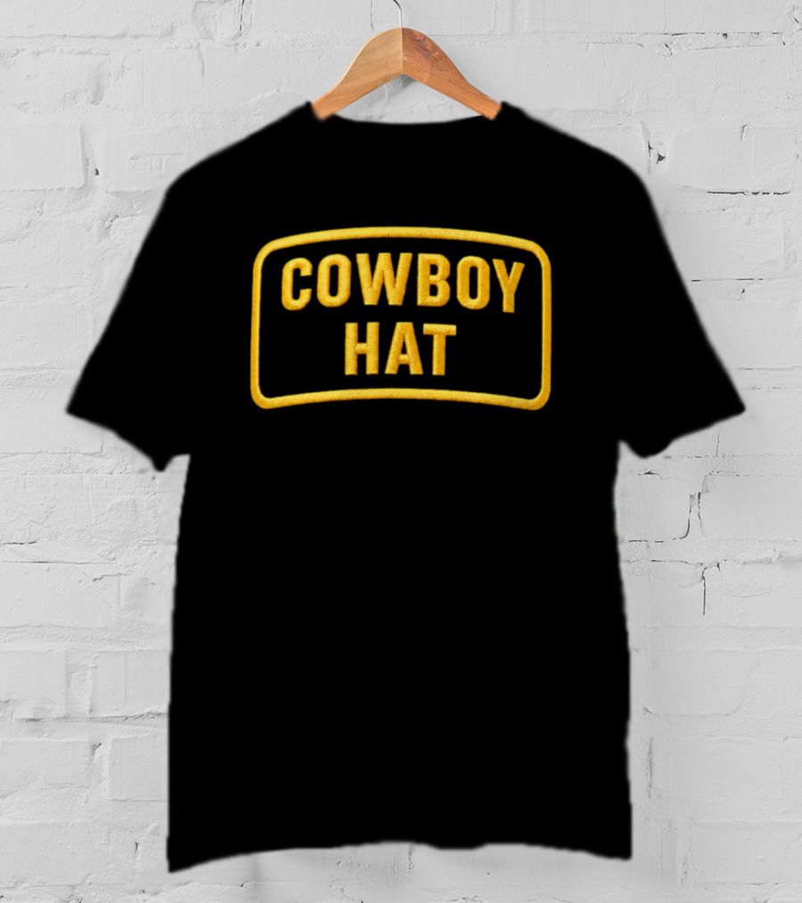 CM Punk Cowboy Hat Cap Yellow Embroidered T-Shirt
