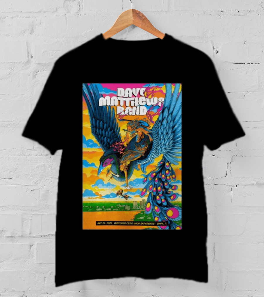 Dave Matthews Band May 26 2026 MidFlorida Credit Union Amphitheatre Tampa FL T-Shirt