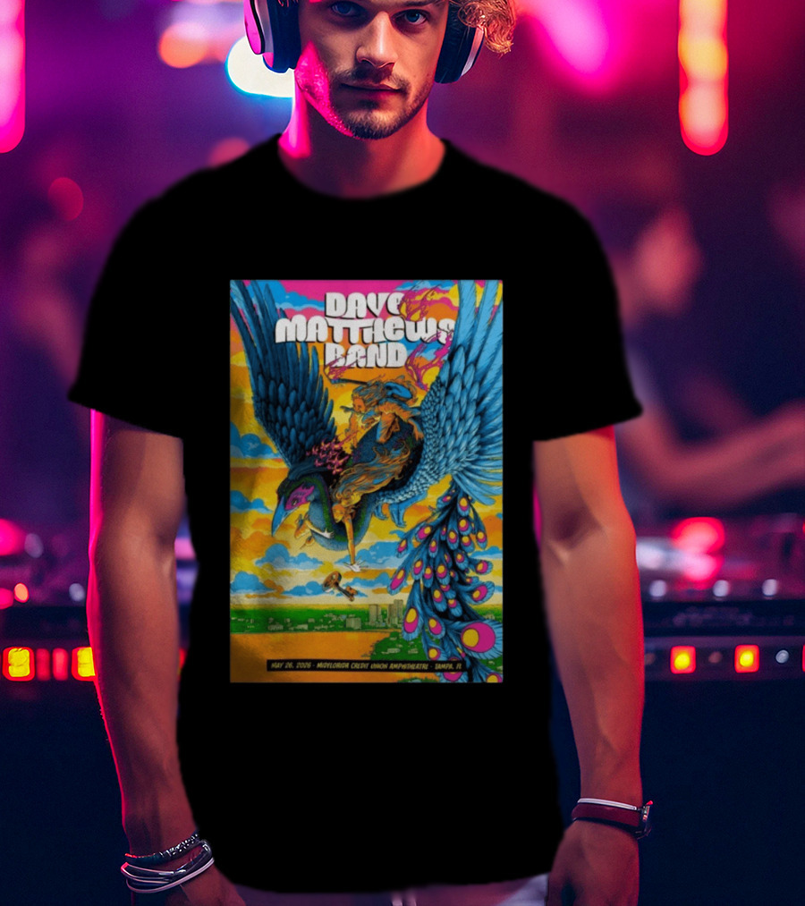 Dave Matthews Band May 26 2026 MidFlorida Credit Union Amphitheatre Tampa FL T-Shirt