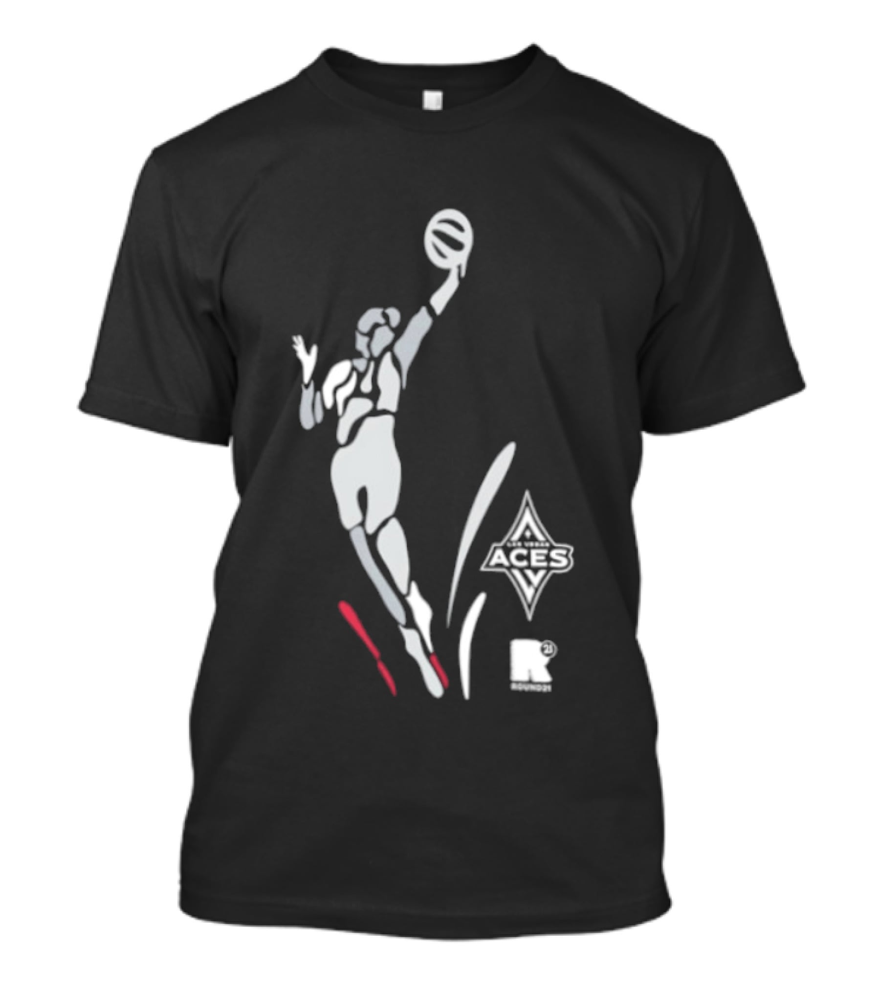 WNBA Las Vegas Aces Round21 Victory Dunk T-Shirt