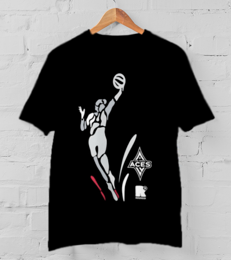 WNBA Las Vegas Aces Round21 Victory Dunk T-Shirt