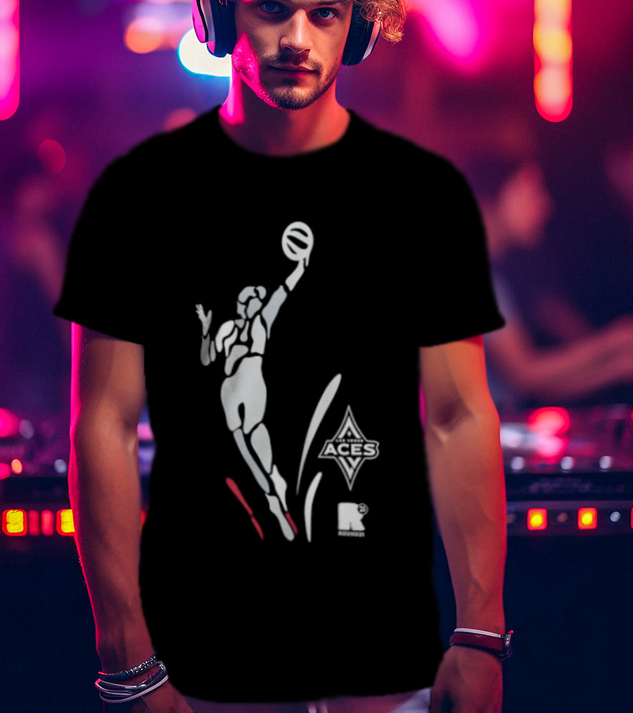 WNBA Las Vegas Aces Round21 Victory Dunk T-Shirt