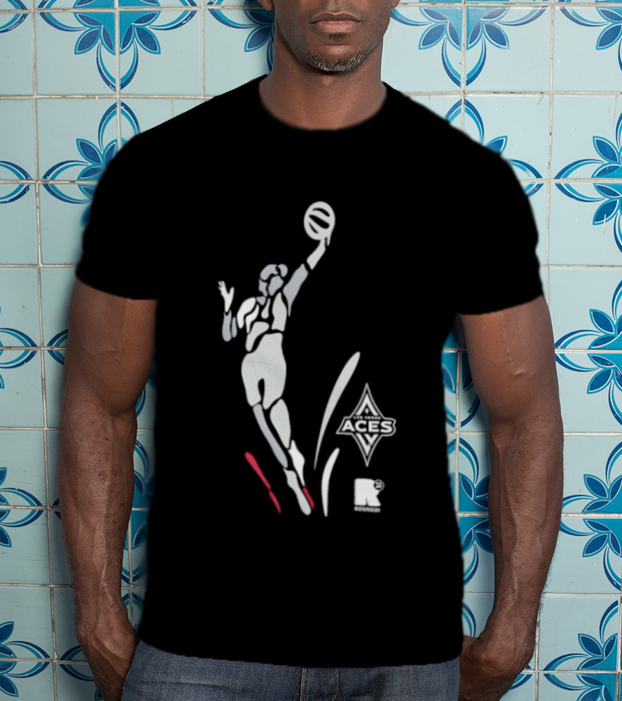WNBA Las Vegas Aces Round21 Victory Dunk T-Shirt