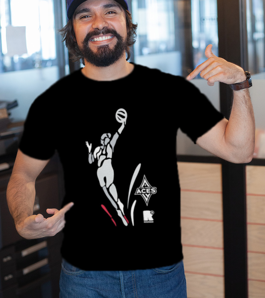 WNBA Las Vegas Aces Round21 Victory Dunk T-Shirt