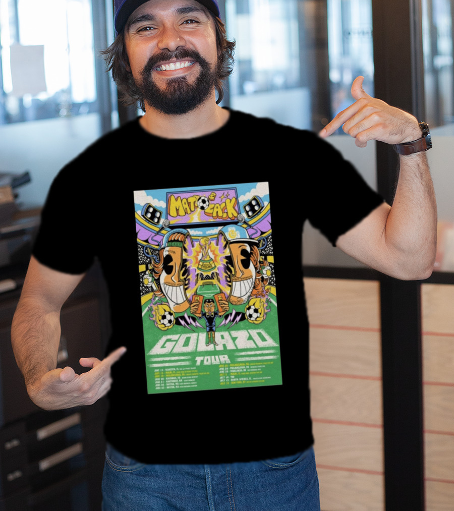 Matt And Zack Golazo Tour 26 June July Soccer Event Featuring Iconic World Cup Trophy And Speaker T-Shirt