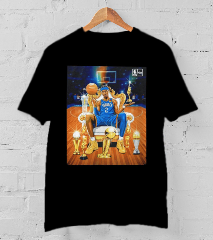 Shai Gilgeous Alexander Thunder NBA MVP 2025 26 Trophy Collection T-Shirt