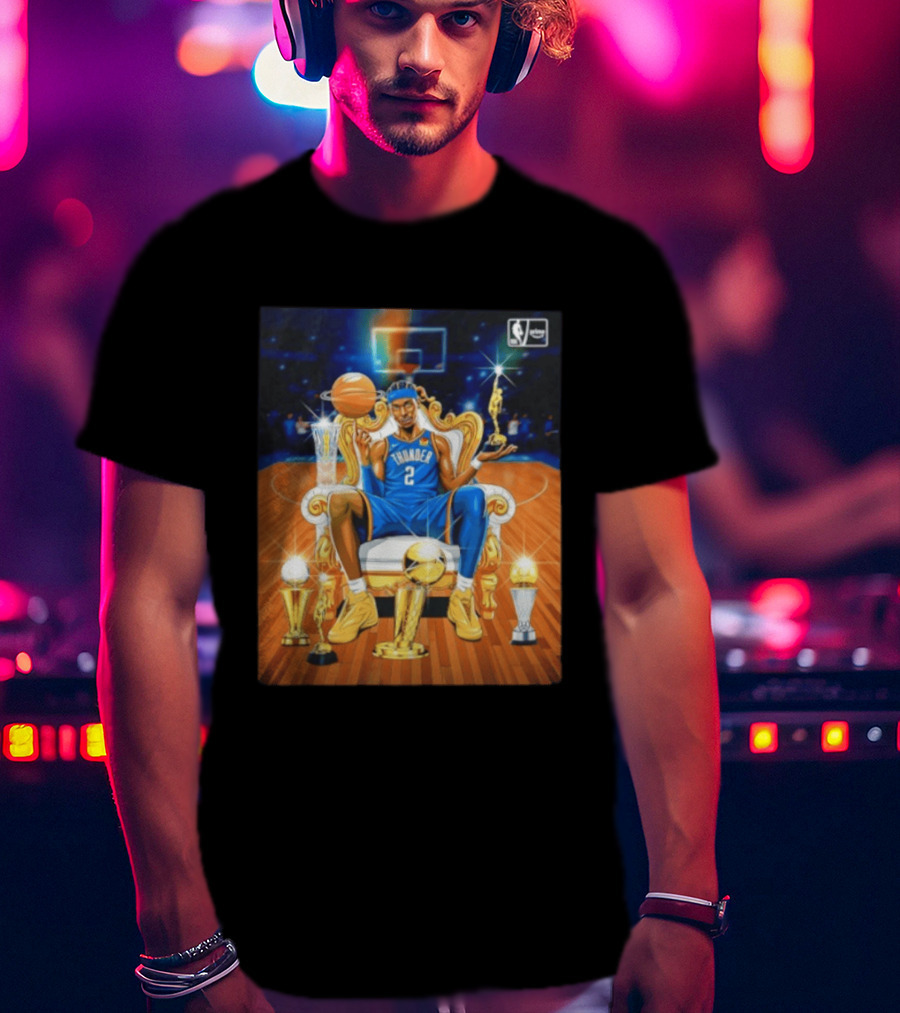 Shai Gilgeous Alexander Thunder NBA MVP 2025 26 Trophy Collection T-Shirt