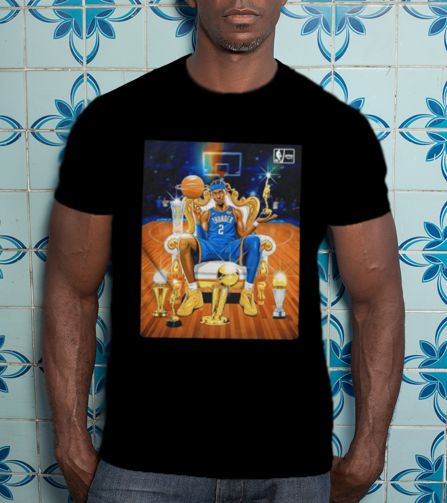Shai Gilgeous Alexander Thunder NBA MVP 2025 26 Trophy Collection T-Shirt