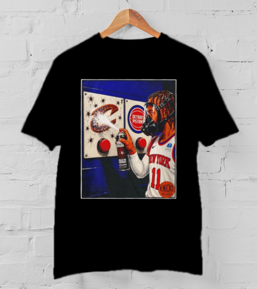 Spider Killer Jalen Brunson 11 New York Knicks Cavaliers Pistons Spray Knicks Mexico T-Shirt