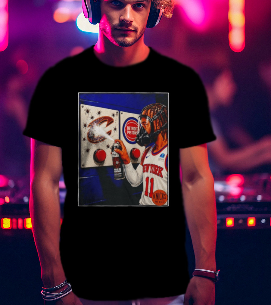 Spider Killer Jalen Brunson 11 New York Knicks Cavaliers Pistons Spray Knicks Mexico T-Shirt