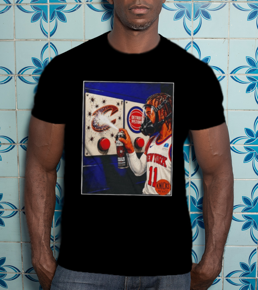 Spider Killer Jalen Brunson 11 New York Knicks Cavaliers Pistons Spray Knicks Mexico T-Shirt