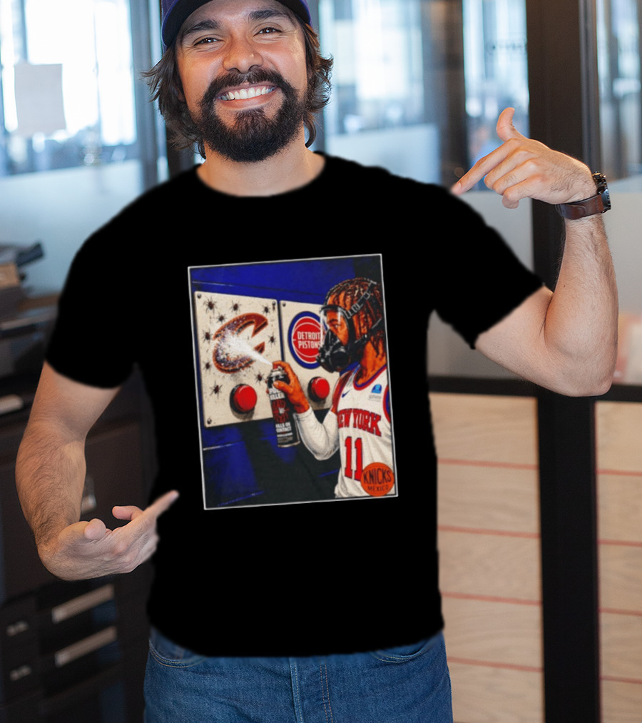 Spider Killer Jalen Brunson 11 New York Knicks Cavaliers Pistons Spray Knicks Mexico T-Shirt