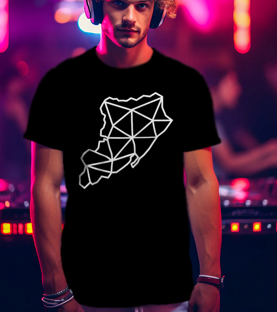 Staten Island Geometric Map Outline Triangles T-Shirt