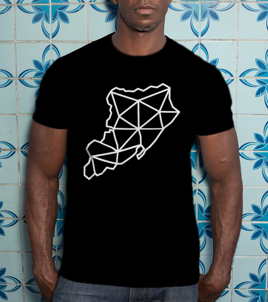 Staten Island Geometric Map Outline Triangles T-Shirt