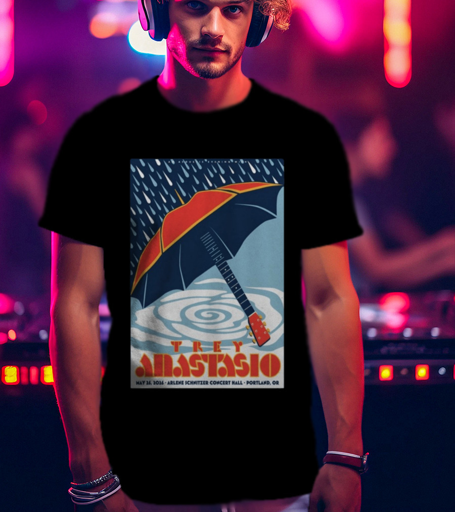 Trey Anastasio Arlene Schnitzer Concert Hall Portland OR May 26 2026 Umbrella Guitar T-Shirt