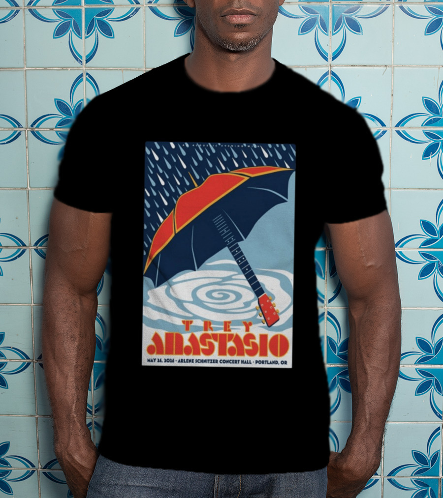 Trey Anastasio Arlene Schnitzer Concert Hall Portland OR May 26 2026 Umbrella Guitar T-Shirt