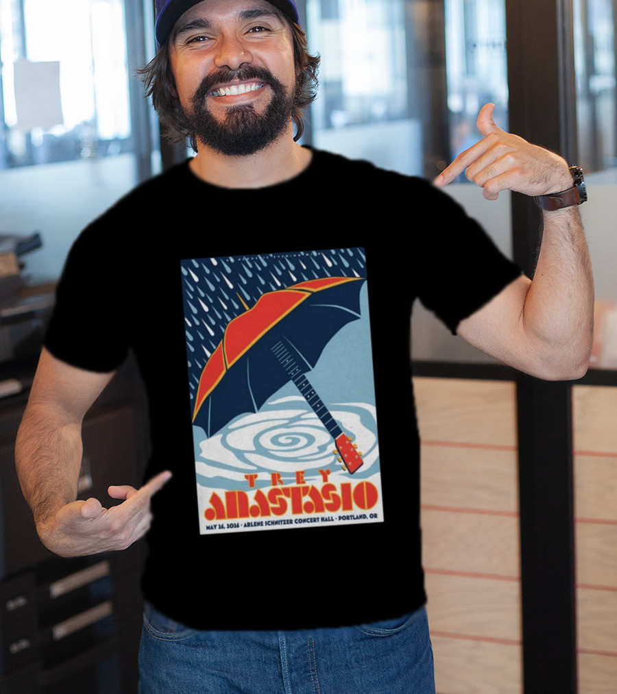 Trey Anastasio Arlene Schnitzer Concert Hall Portland OR May 26 2026 Umbrella Guitar T-Shirt