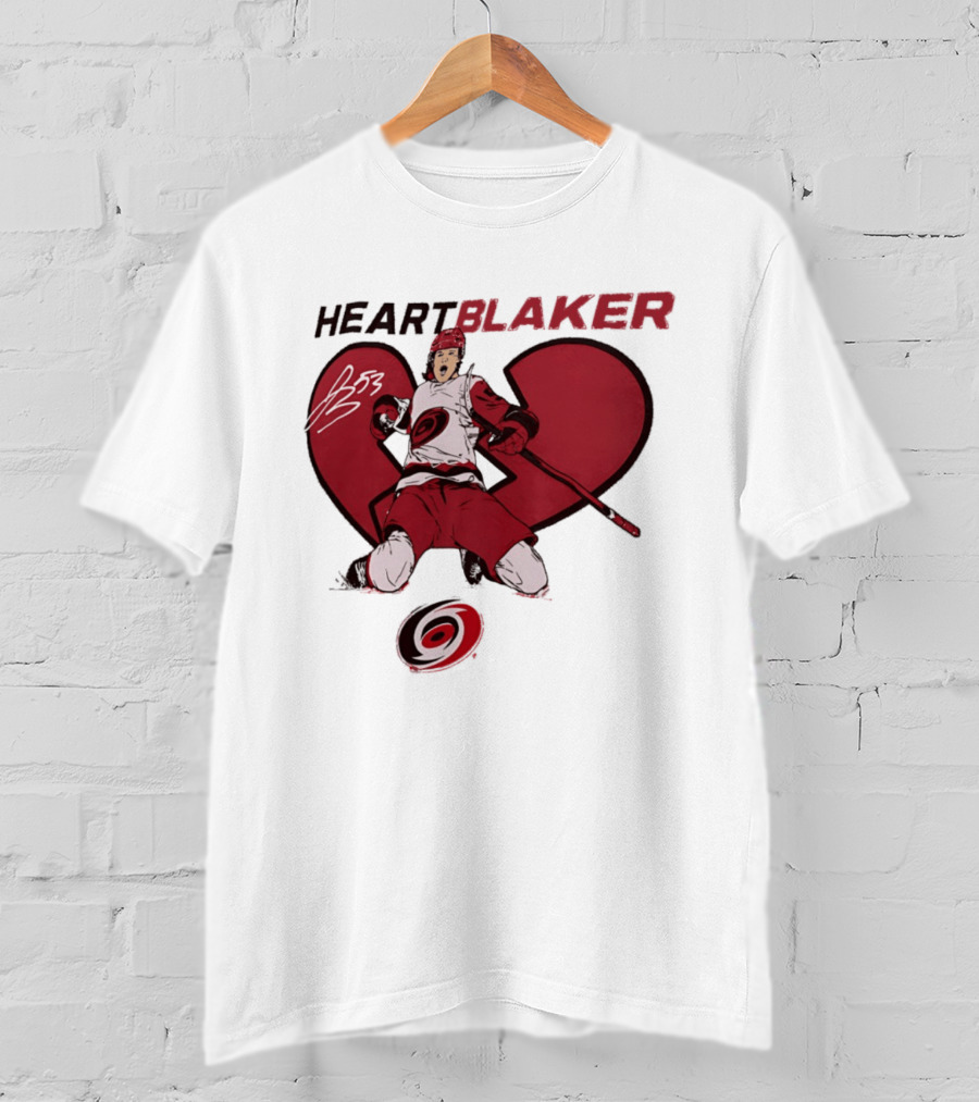 Brent Burns Heartblaker Carolina Hurricanes Broken Heart T-Shirt