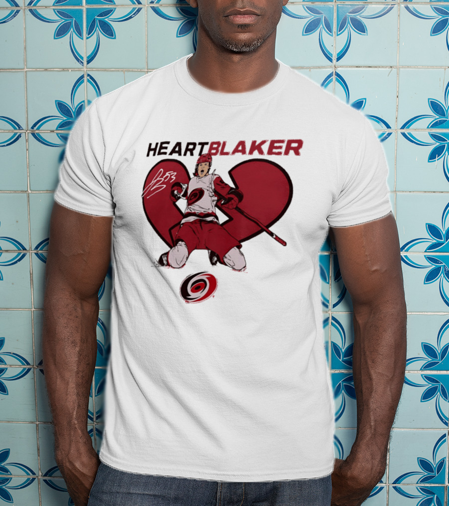 Brent Burns Heartblaker Carolina Hurricanes Broken Heart T-Shirt