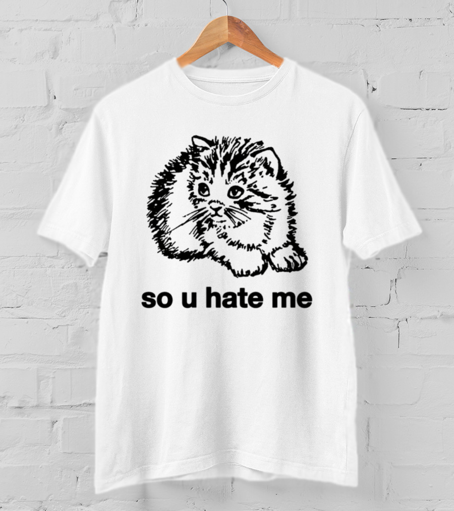 Cat So U Hate Me Kitty Drawing T-Shirt