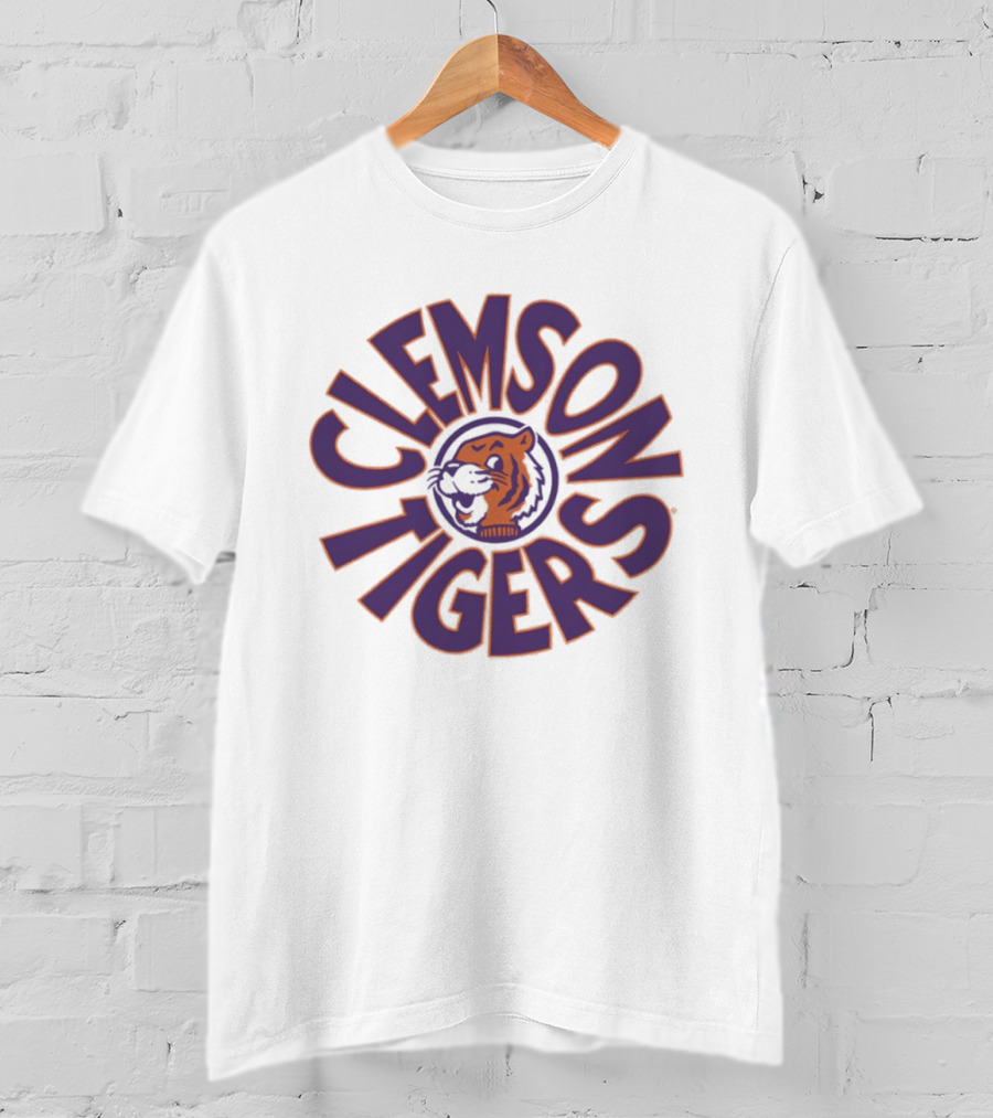 Clemson Tigers Retro Logo Circular T-Shirt