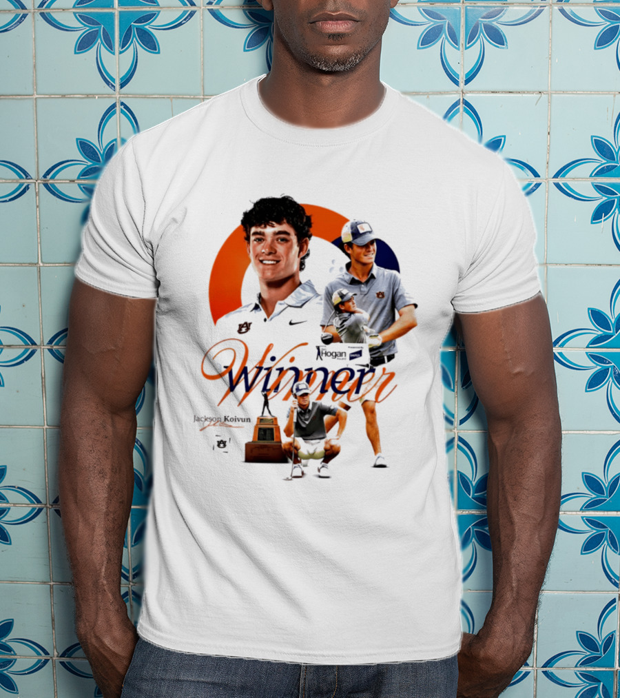 Jackson Koivun Auburn Golf Winner 2026 Trophy Nike Auburn University Golfers T-Shirt