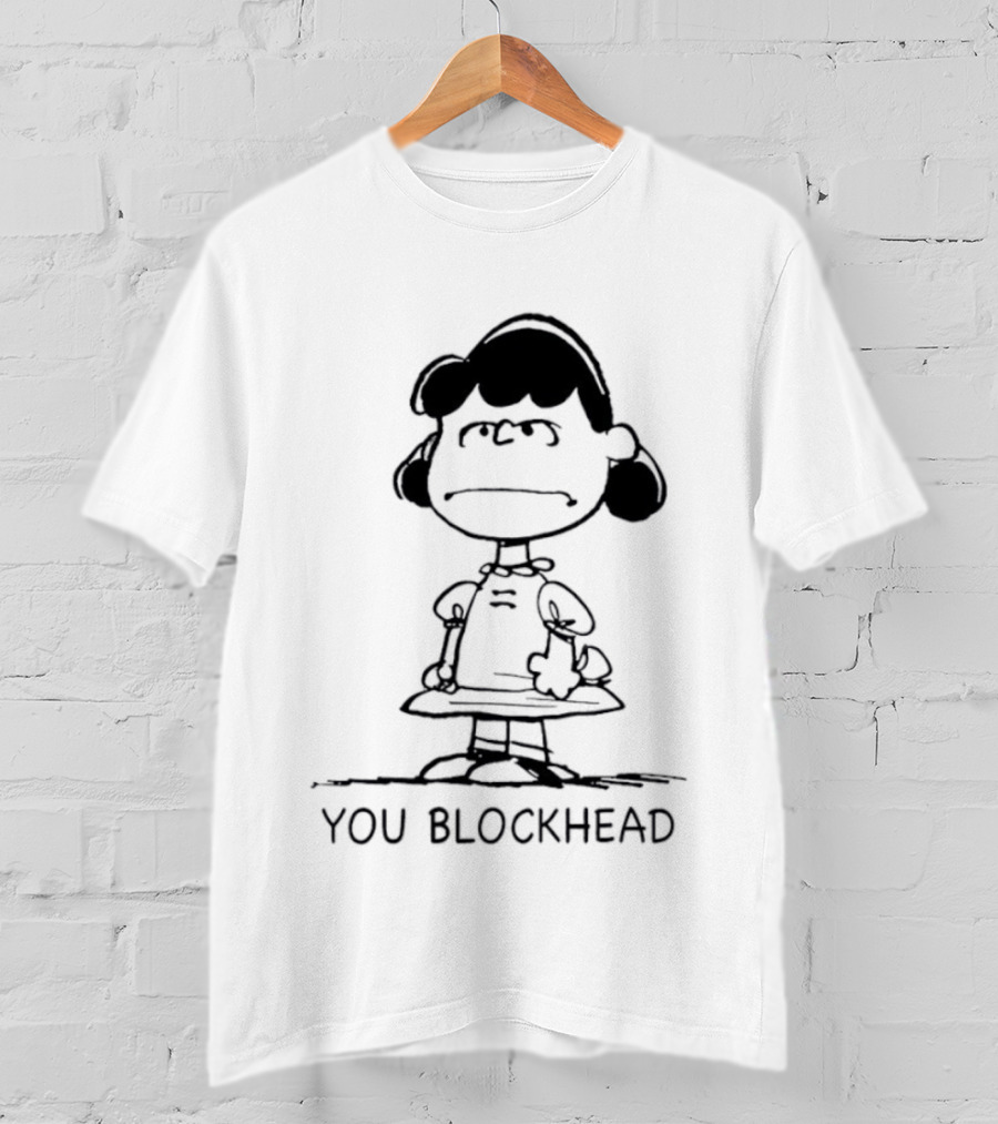 Lucy Peanuts You Blockhead Classic Comic T-Shirt