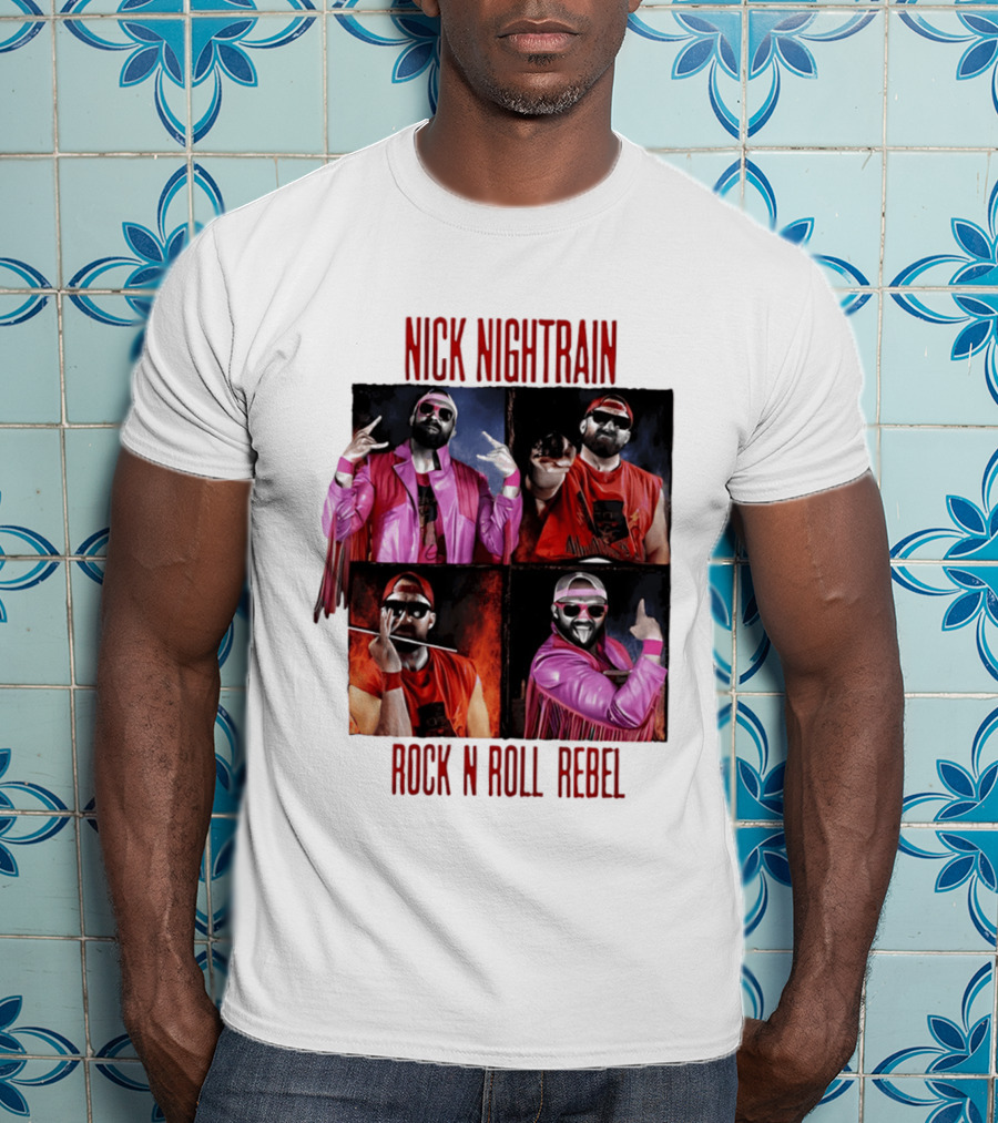 Nick Nightrain Rock N Roll Rebel Pink Jacket Red Bandana T-Shirt