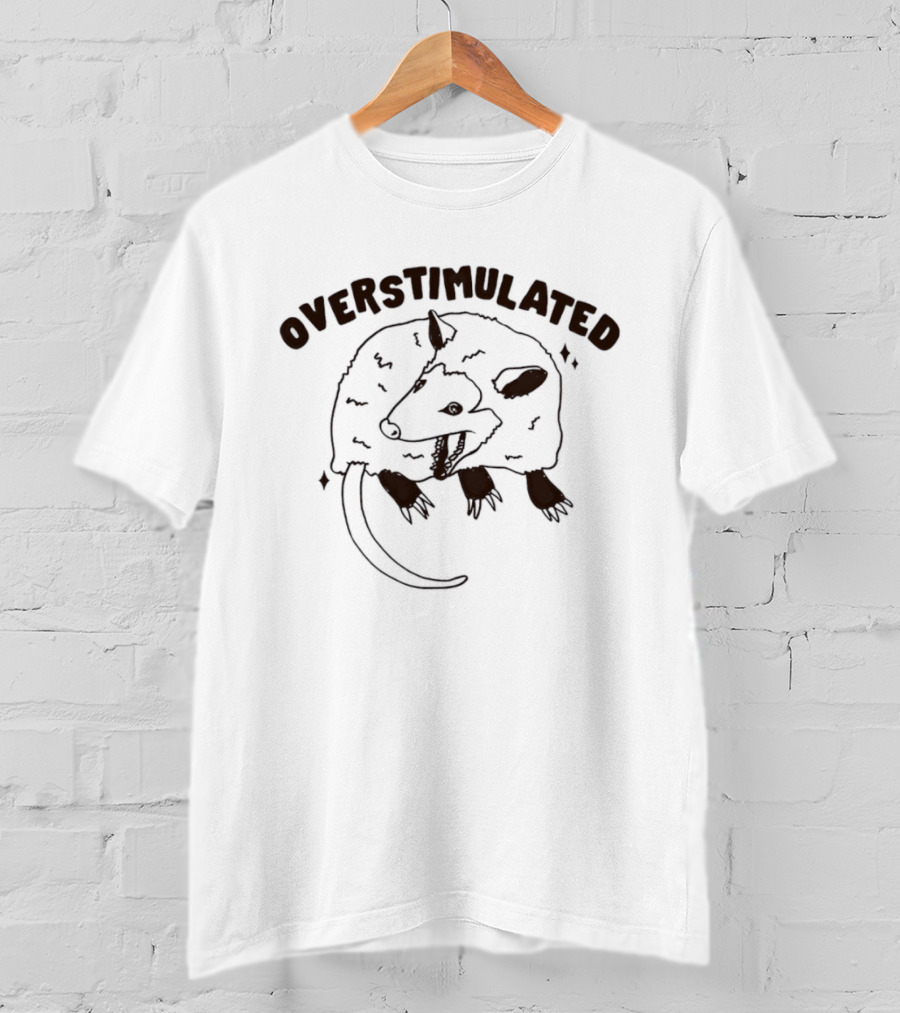 Opossum Overstimulated Sketch T-Shirt