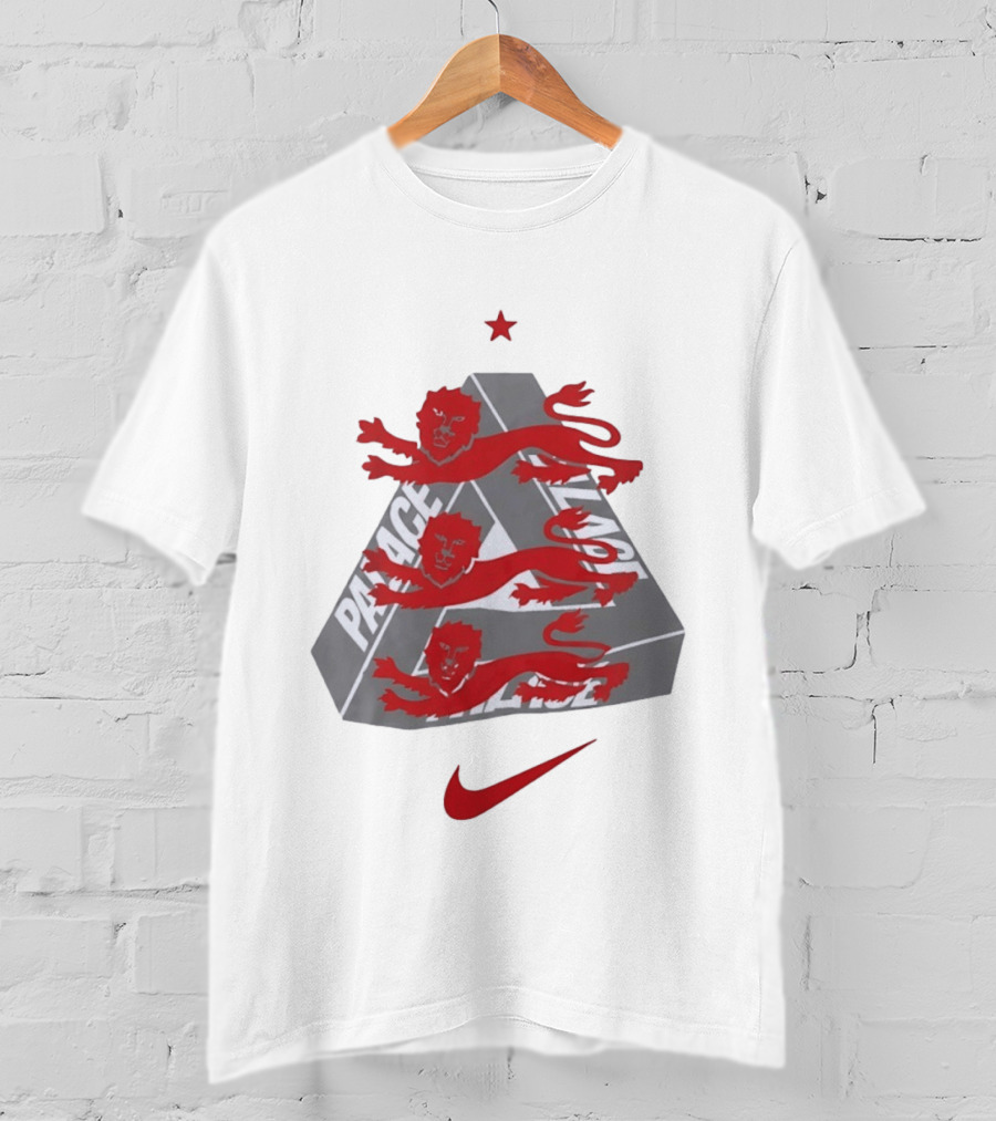Palace Nike Collaboration With England National Football Team Lions T-Shirt
