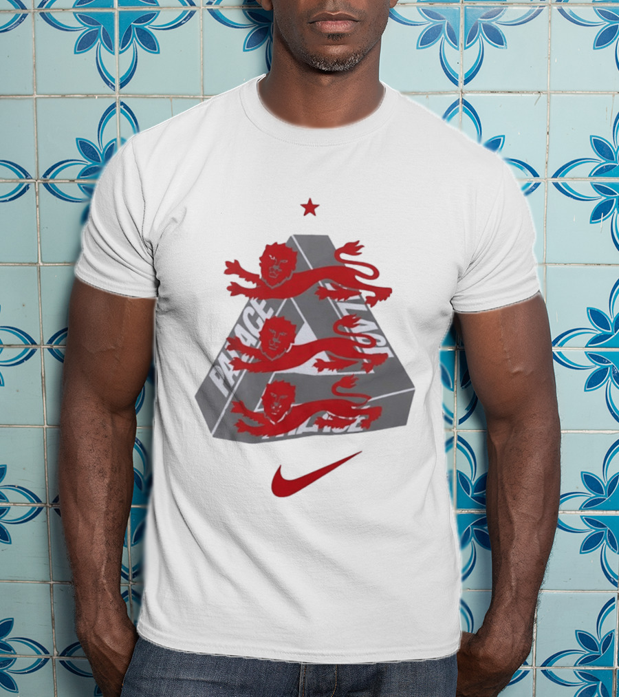 Palace Nike Collaboration With England National Football Team Lions T-Shirt