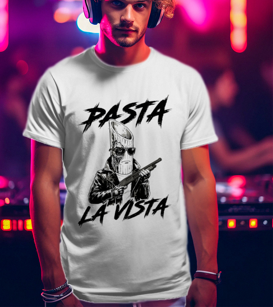 Pasta La Vista Funny Penne Terminator Pun T-Shirt