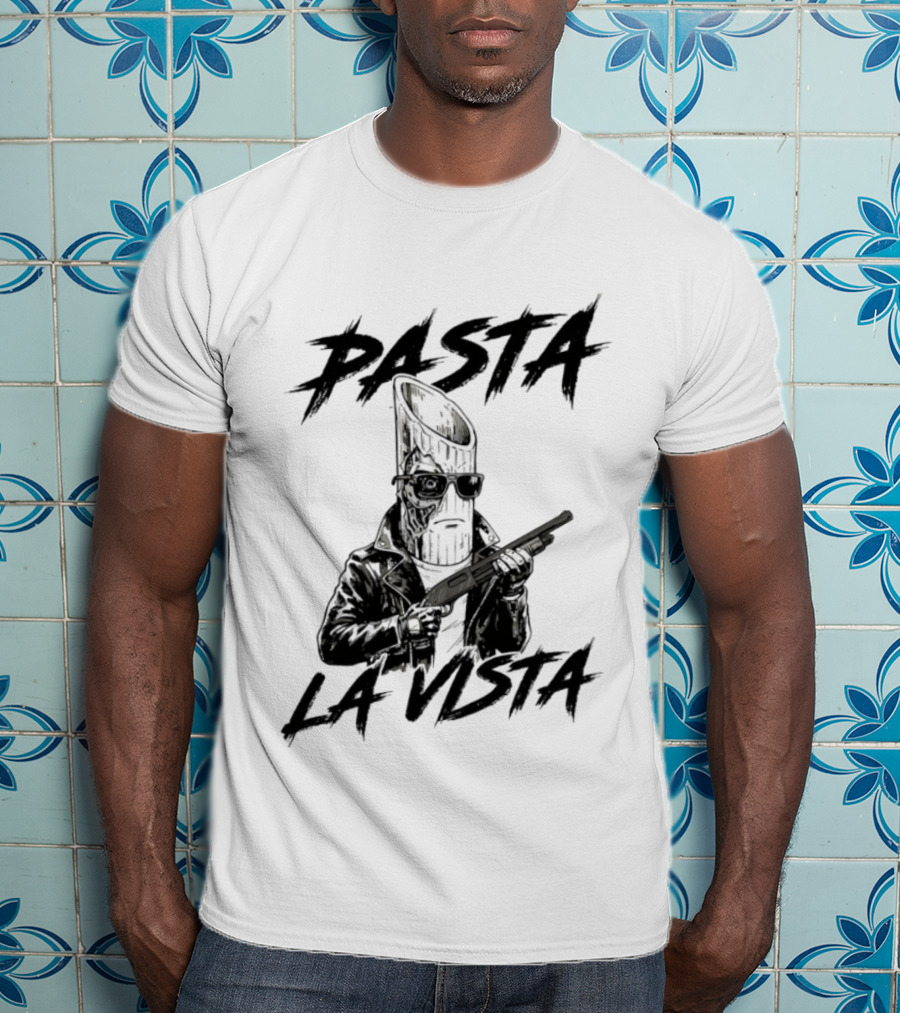 Pasta La Vista Funny Penne Terminator Pun T-Shirt