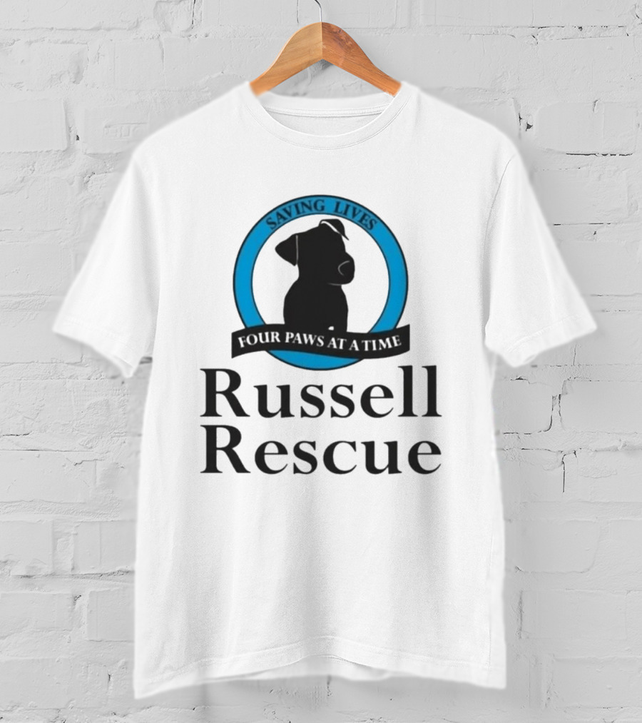 Russell Rescue Saving Lives Four Paws At A Time T-Shirt