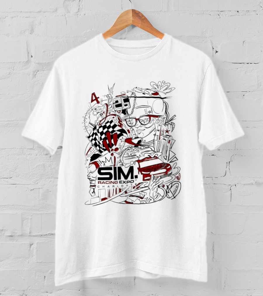 SIM Racing Expo Charlotte Urban Graffiti Style Racing T-Shirt