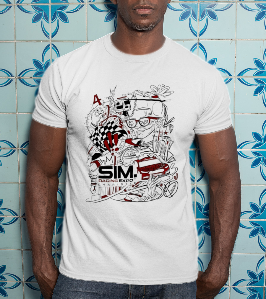 SIM Racing Expo Charlotte Urban Graffiti Style Racing T-Shirt