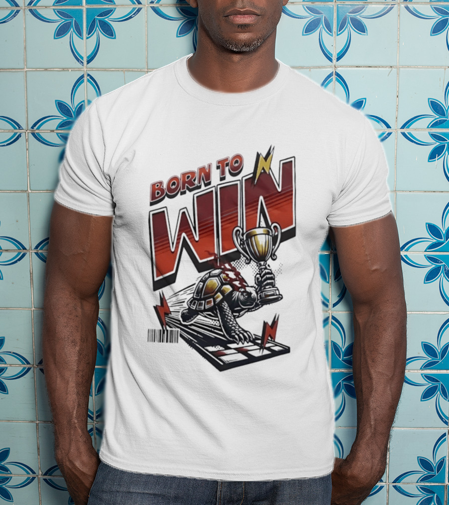 Born To Win Turtle With Trophy Racing T-Shirt