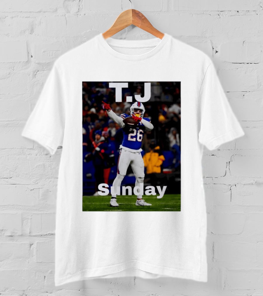 T.J. 26 Buffalo Bills Sunday T-Shirt