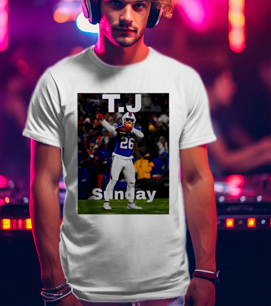 T.J. 26 Buffalo Bills Sunday T-Shirt