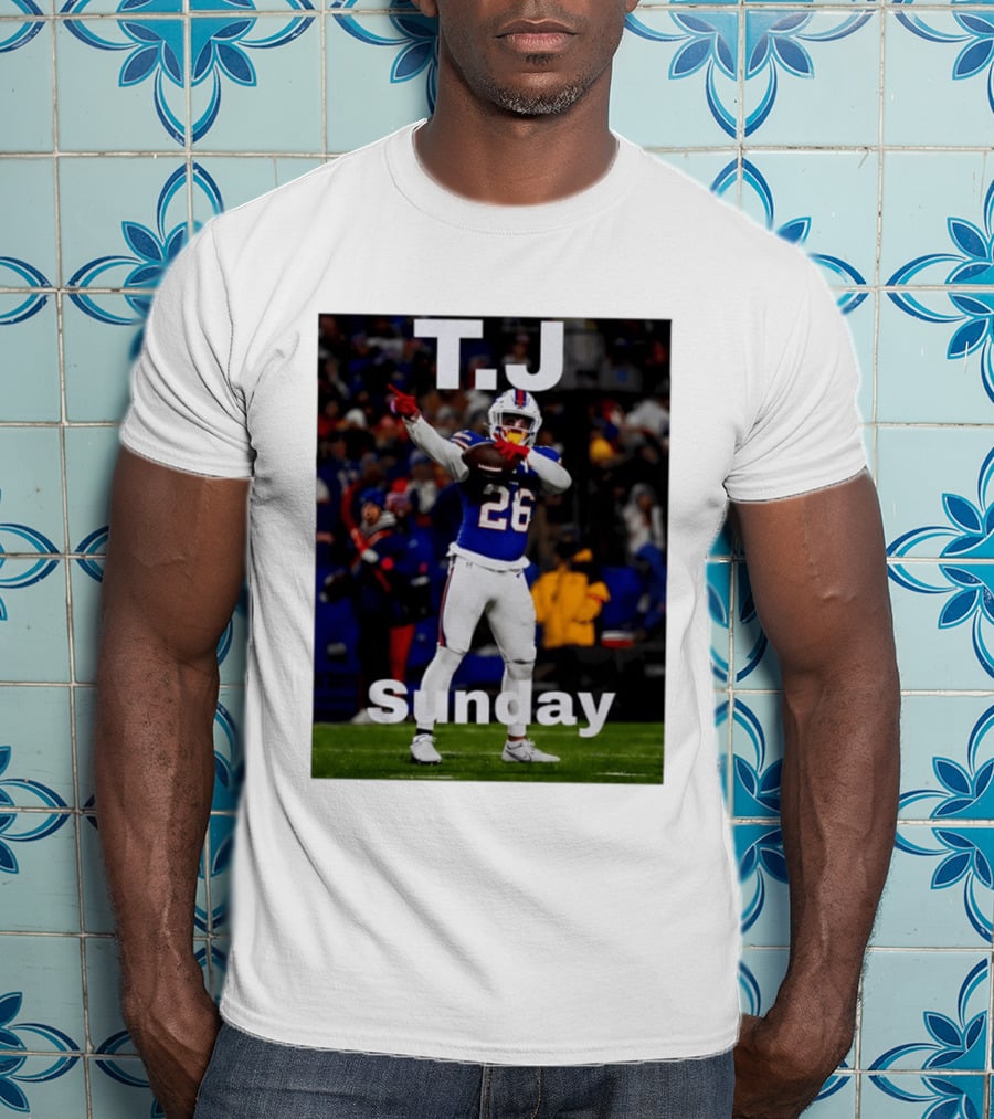 T.J. 26 Buffalo Bills Sunday T-Shirt