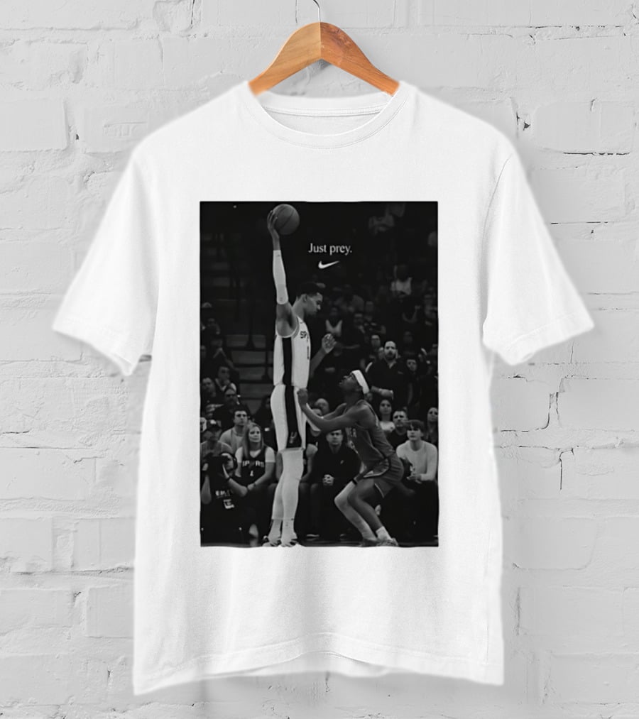 Victor Wembanyama San Antonio Spurs Just Prey Basketball Swoosh T-Shirt