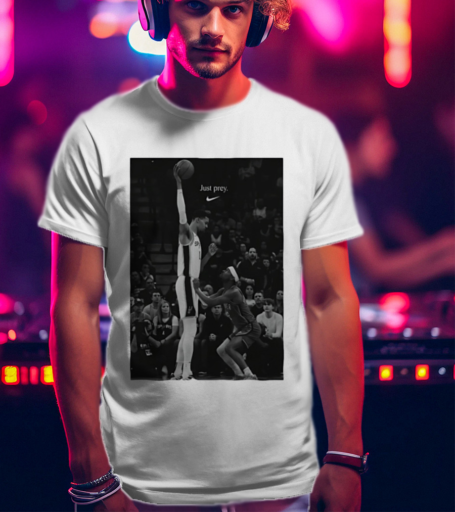 Victor Wembanyama San Antonio Spurs Just Prey Basketball Swoosh T-Shirt