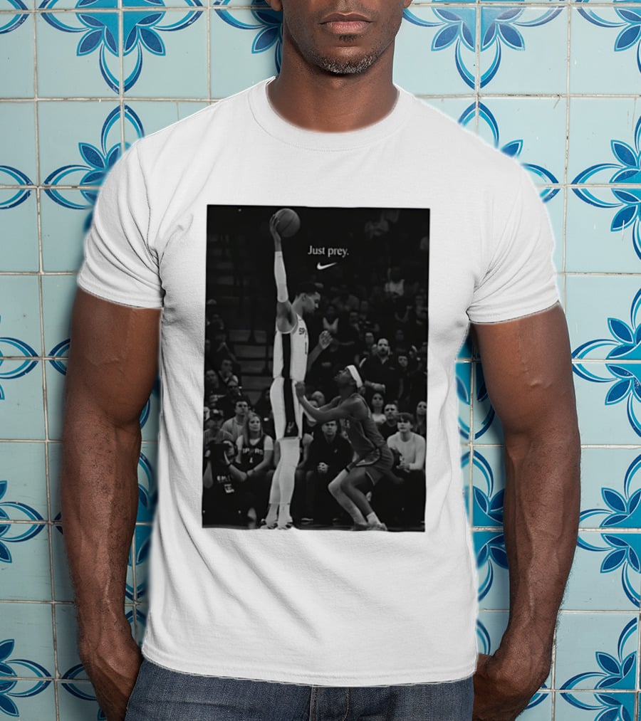 Victor Wembanyama San Antonio Spurs Just Prey Basketball Swoosh T-Shirt