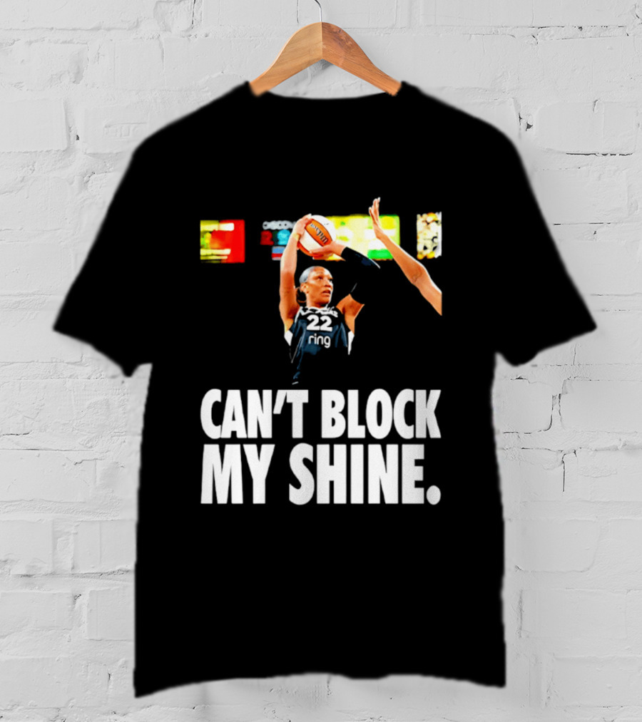 A'ja Wilson Can't Block My Shine Las Vegas Aces Basketball Triumph T-Shirt