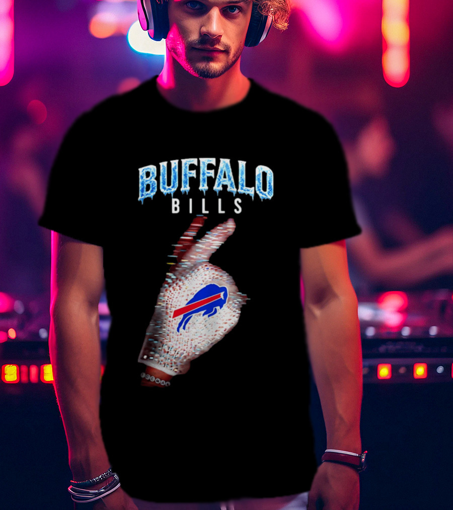 Buffalo Bills Iceman Glove Gesture 2026 T-Shirt