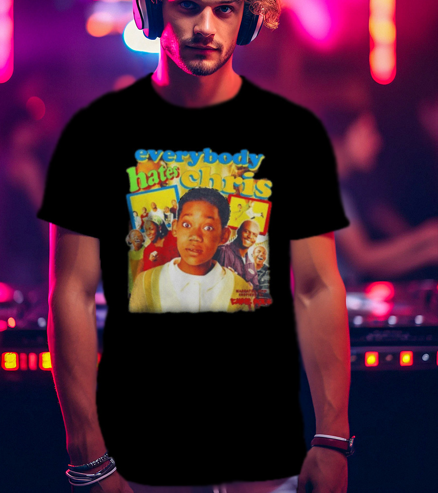 Everybody Hates Chris Show Characters Collage Colorful T-Shirt