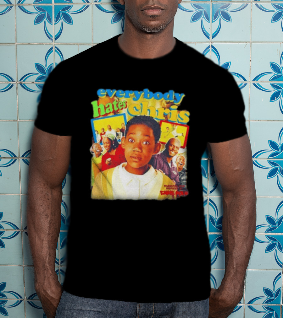 Everybody Hates Chris Show Characters Collage Colorful T-Shirt