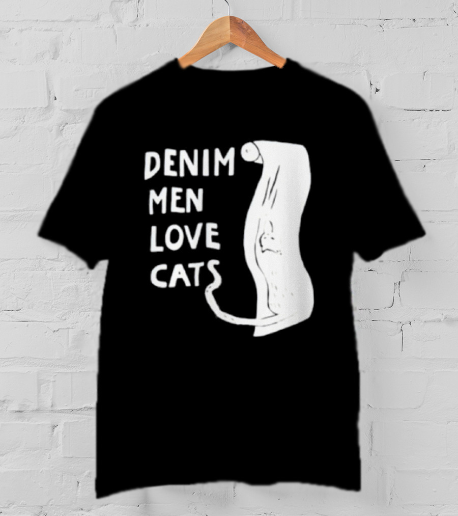 Denim Men Love Cats Fashion T-Shirt